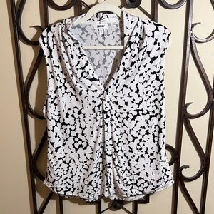 DKNY Monochrome Patterned Women's Blouse